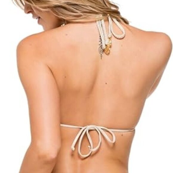 Luli Fama Women's Standard Muchachita Linda Braided Triangle Bikini Top Size: XS - Picture 2 of 2
